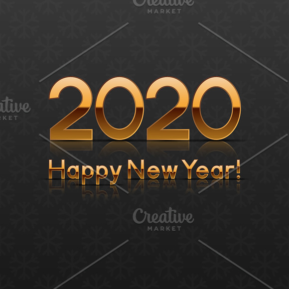 2020 New Year's Greeting Cards in Illustrations - product preview 1