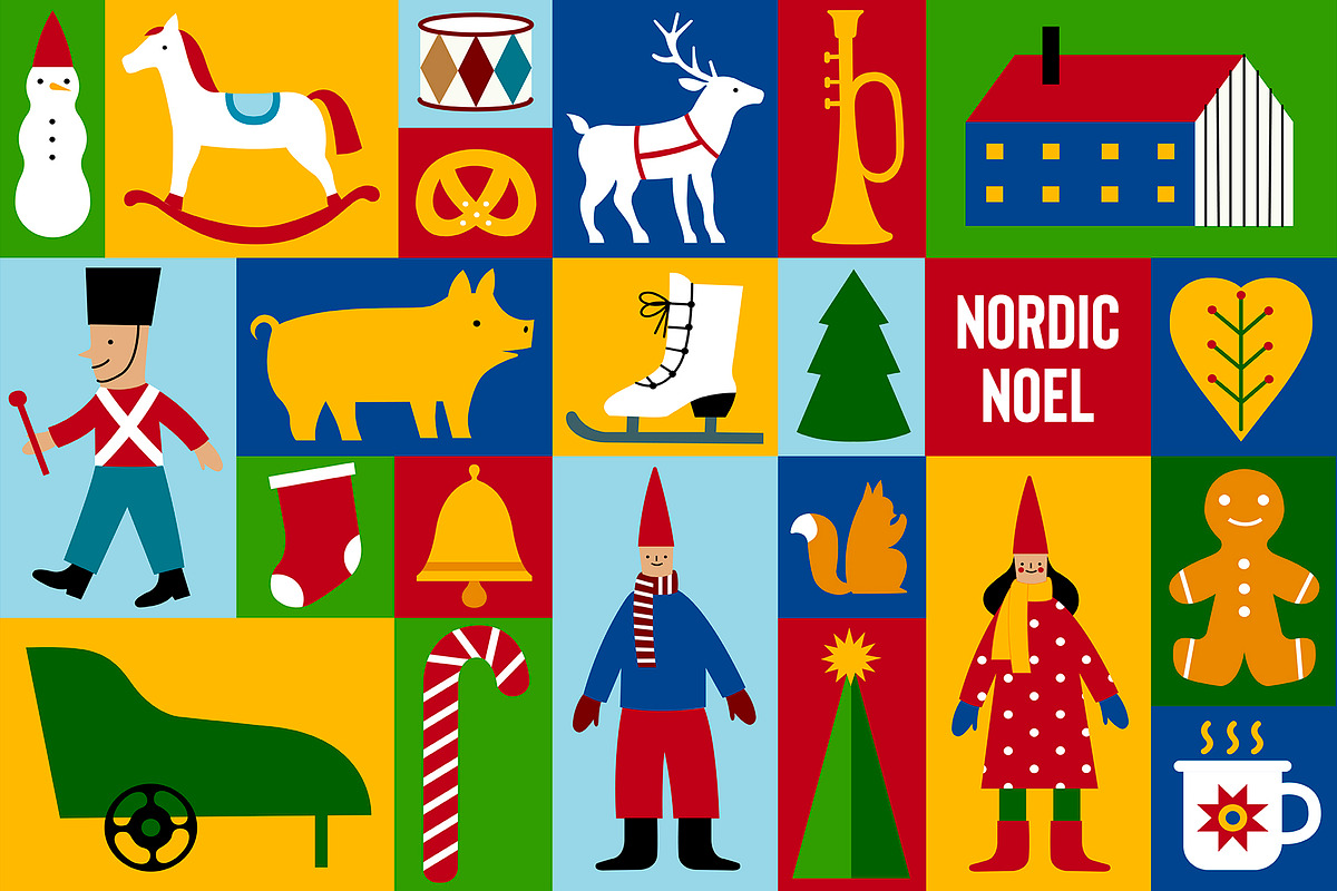"NORDIC NOEL" Graphic Set in Patterns - product preview 8