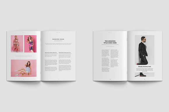 Minimal Fashion Magazine / Lookbook in Magazine Templates - product preview 3