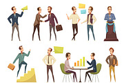 Business meeting icons set