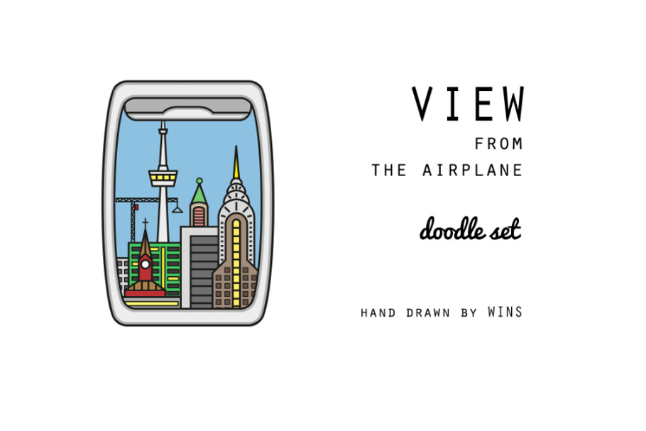 View from the airplane in Illustrations - product preview 8