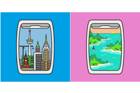 View from the airplane in Illustrations - product preview 1