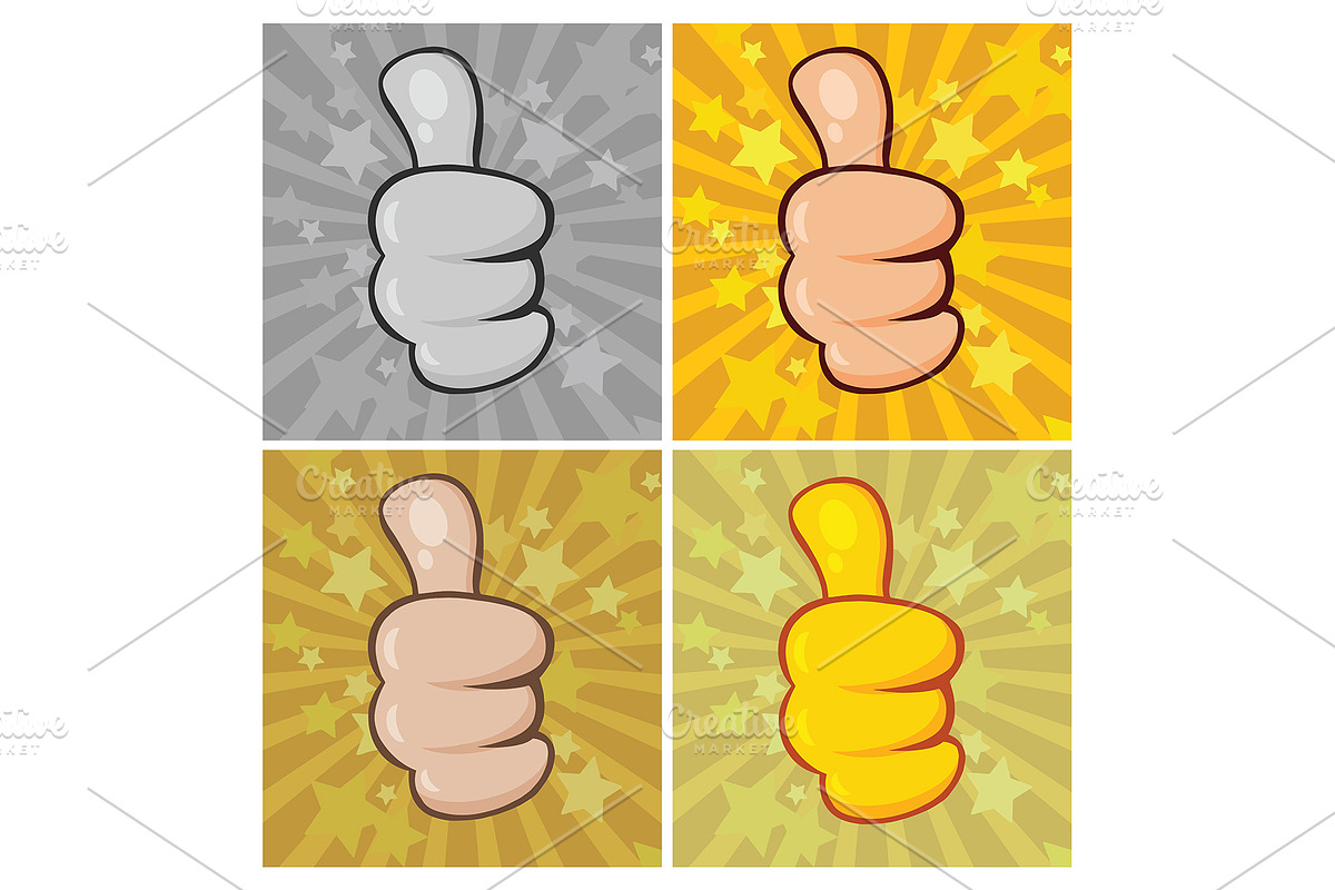 Cartoon Hand Giving Thumbs Up in Illustrations - product preview 8