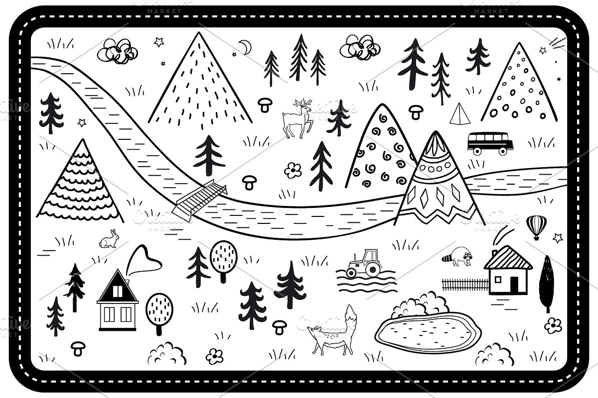 Cute Hand Drawn Scandinavian Vector in Illustrations - product preview 8