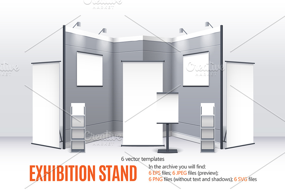 Exhibition Stand Set in Illustrations - product preview 8