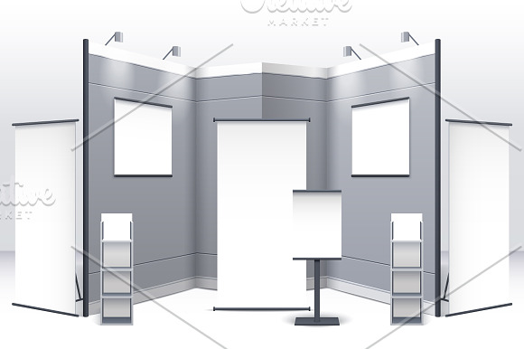 Exhibition Stand Set in Illustrations - product preview 5
