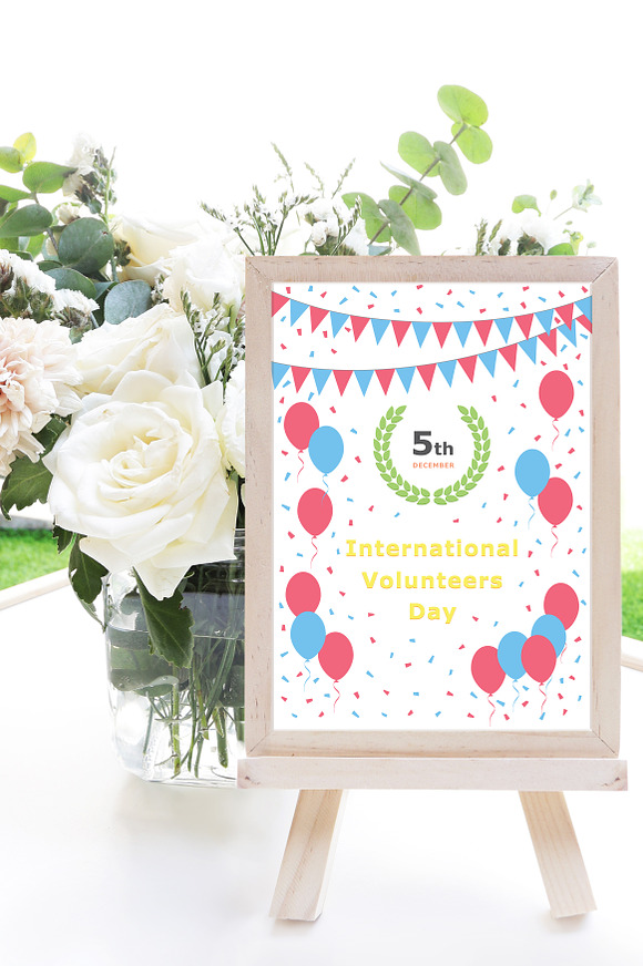 International Volunteers Day in Card Templates - product preview 5