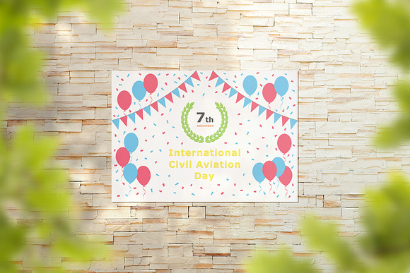 International Civil Aviation Day in Postcard Templates - product preview 4