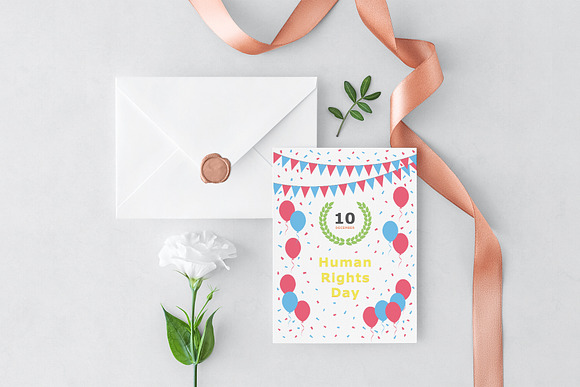 Human Rights Day - December 10 in Postcard Templates - product preview 1