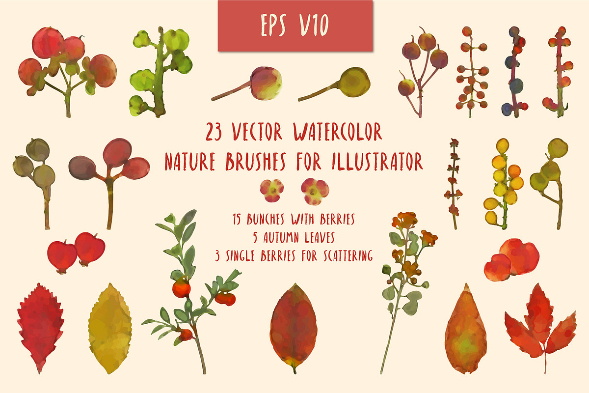 Vector watercolor brushes bundle in Add-Ons - product preview 8