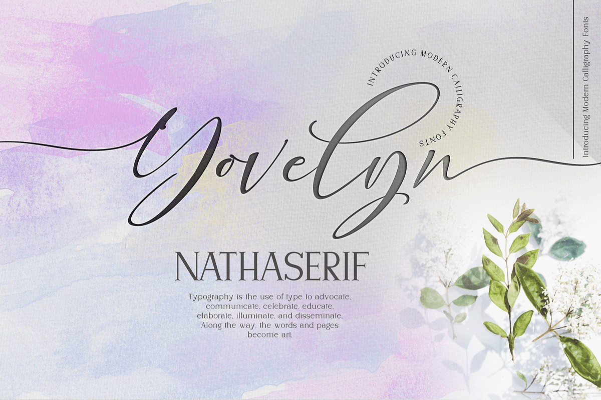 Yovelyn+Natha in Script Fonts - product preview 8