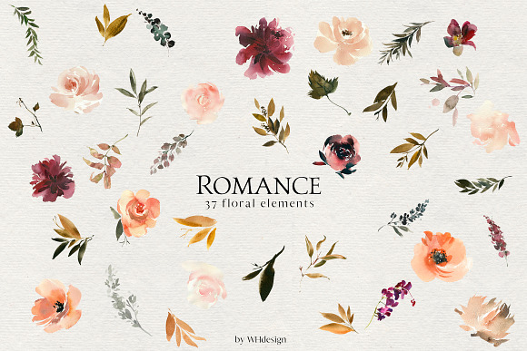 Romance Floral Clip Art Collection in Illustrations - product preview 7