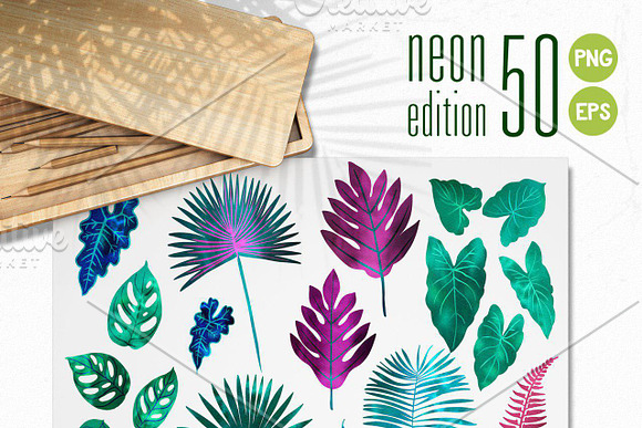 Tropical leaves in Illustrations - product preview 1