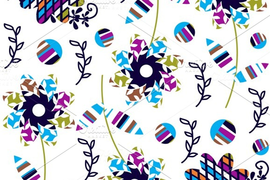 3 Vector floral patterns in Patterns - product preview 8