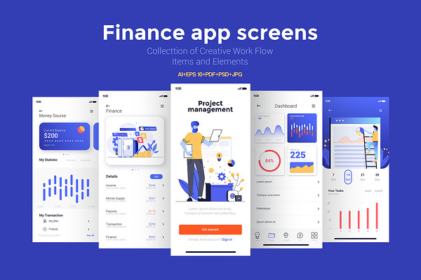 15 Finance app Screens