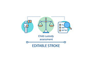 Child custody assessment icon