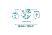 Christian dating concept icon