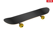 Classic skateboard isolated on white