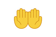 Cupped hands color icon