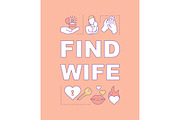 Find wife word concepts banner