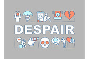 Despair word concepts banner