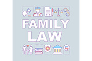 Family law word concepts banner