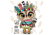 Cartoon tribal Owl