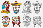 Day of Dead. 60+ vector elements.