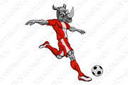 Rhino Soccer Football Player Animal