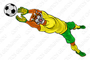 Tiger Soccer Football Player Animal