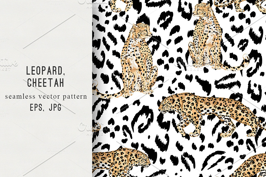 Leopard,cheetah,animals pattern in Patterns - product preview 8