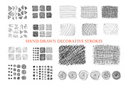 Hand drawn ink decorative strokes.