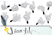 Illustration of hands cartoons