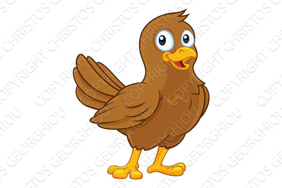 Cute Bird Cartoon Character in Illustrations - product preview 8