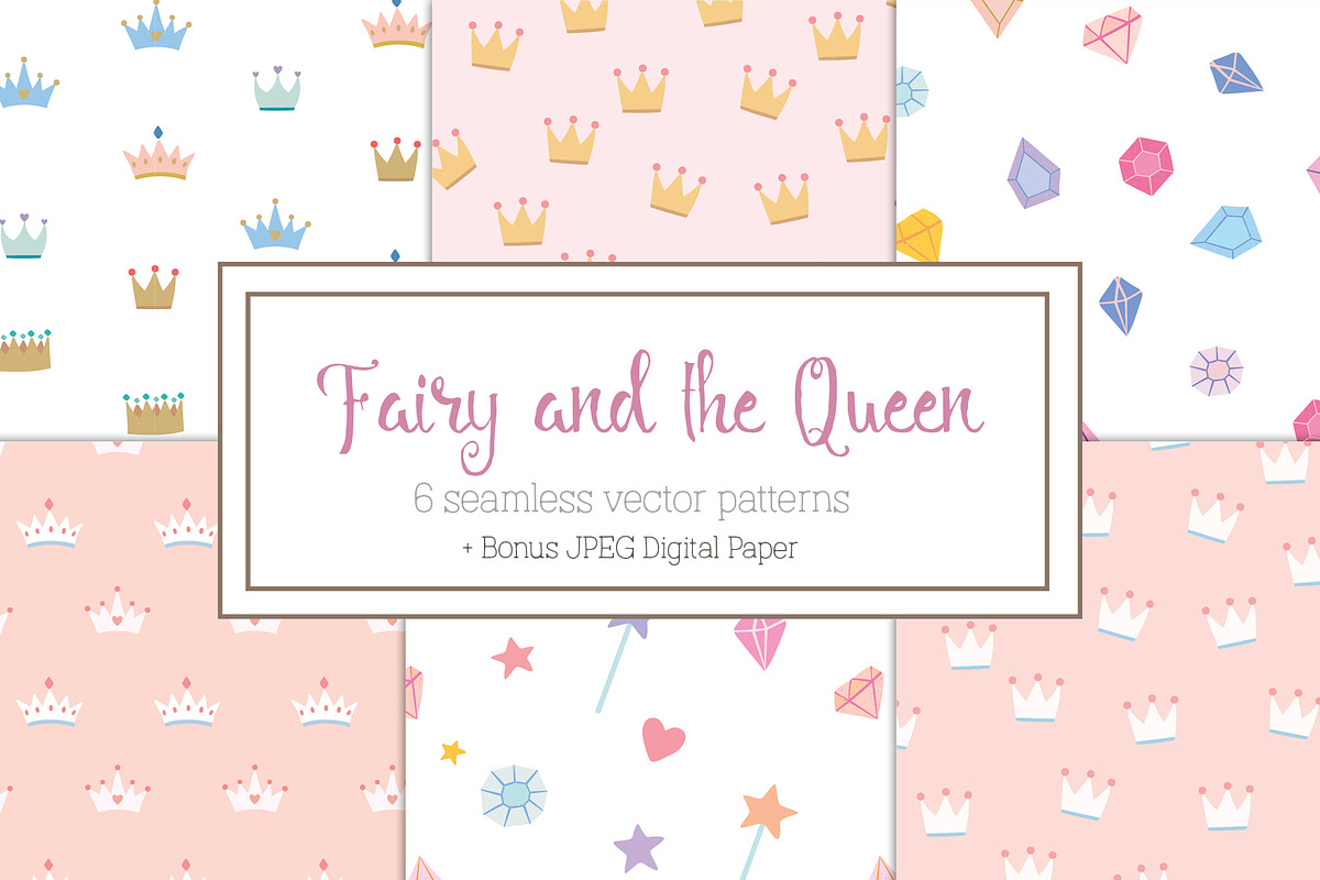 Fairy and the Queen Seamless pattern in Patterns - product preview 8