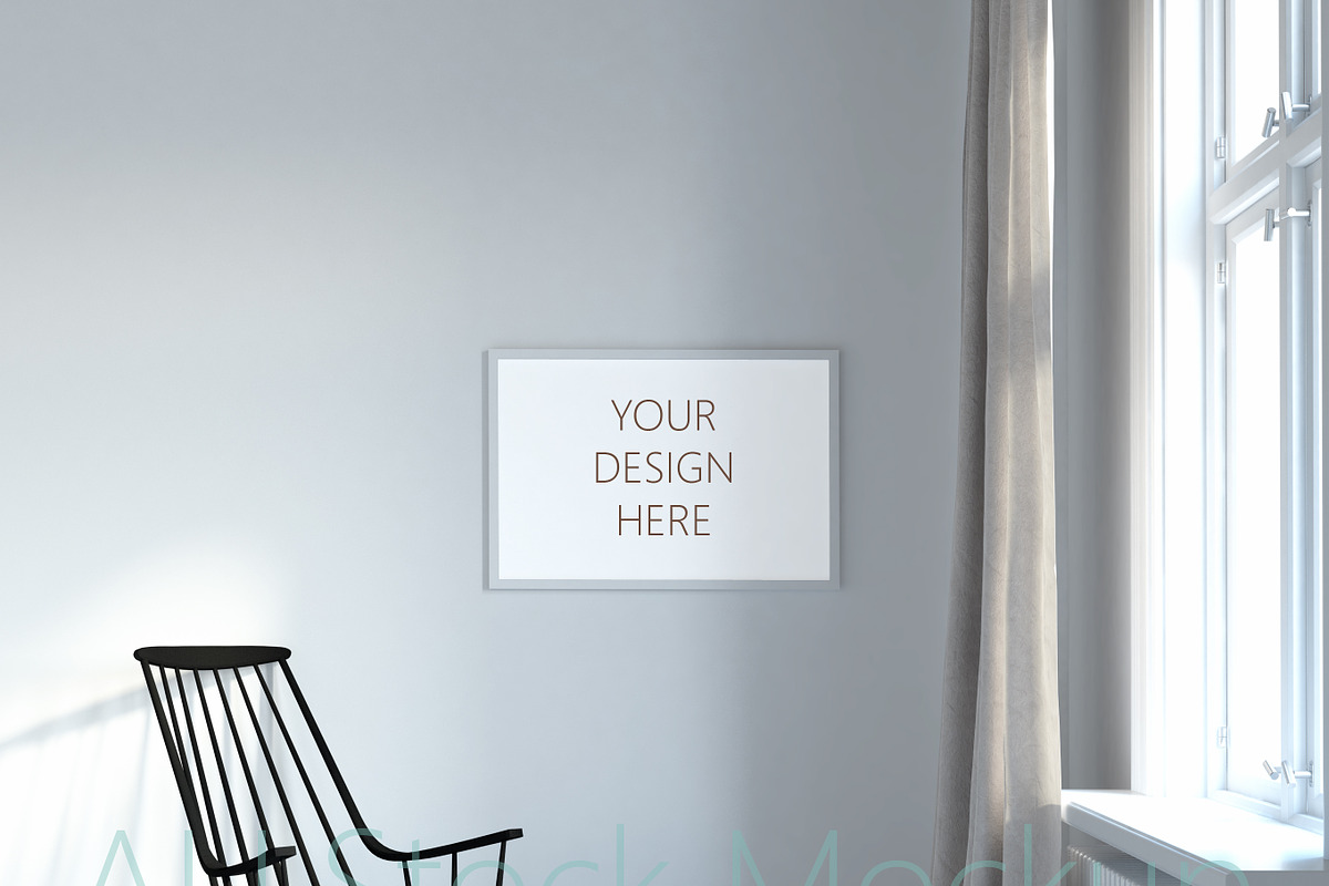 wall frame mockup in Branding Mockups - product preview 8