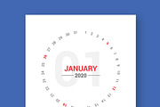 Calendar 2020 Round Style