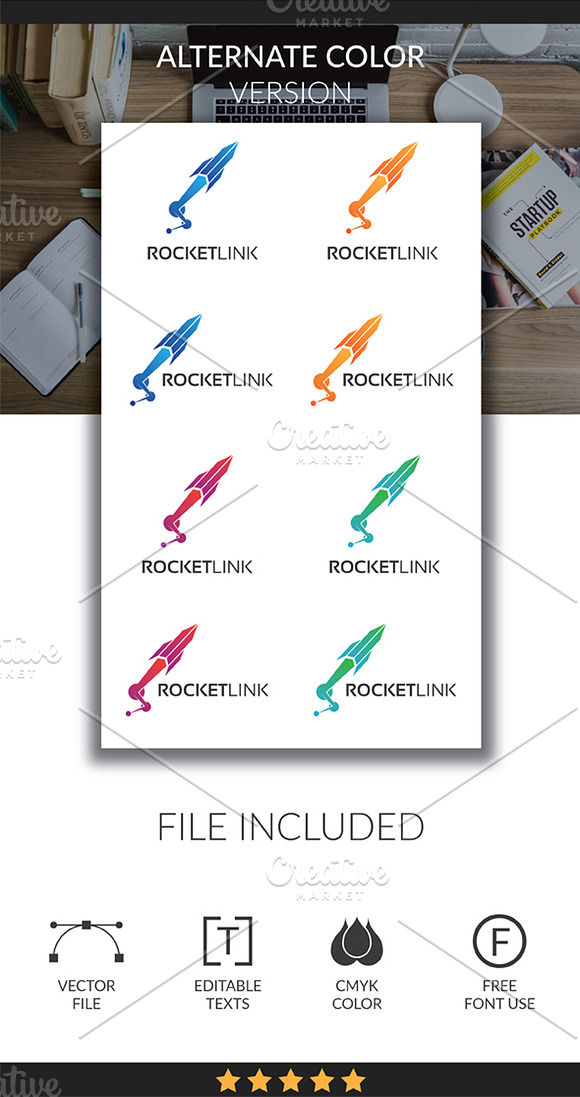 Rocket Link Logo in Logo Templates - product preview 3