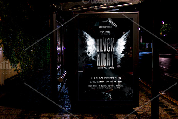 Black Night Flyer in Flyer Templates - product preview 2