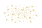 Gold confetti falling festive