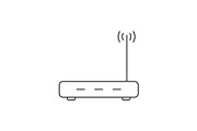 Router linear icon on white