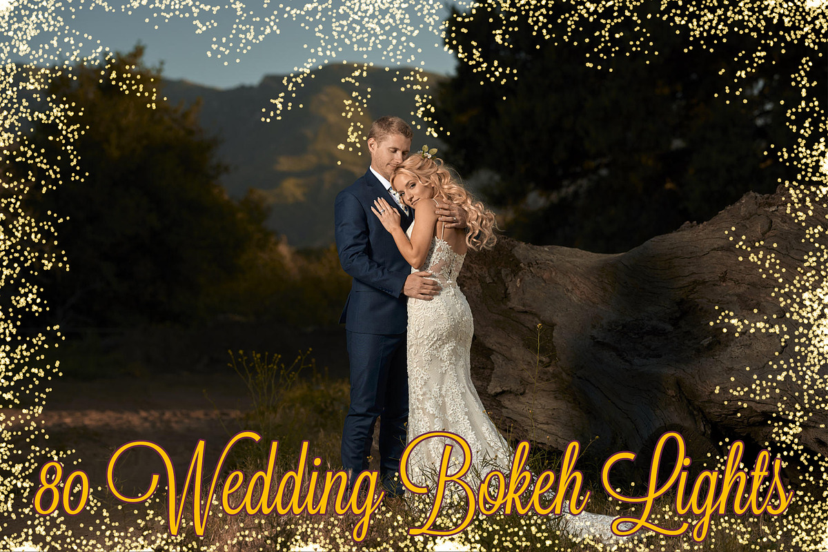 80 Wedding Gold Bokeh Lights in Objects - product preview 8
