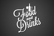 Food and drink vintage lettering.