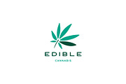 cannabis leaf logo vector icon