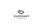 elephant head logo vector icon