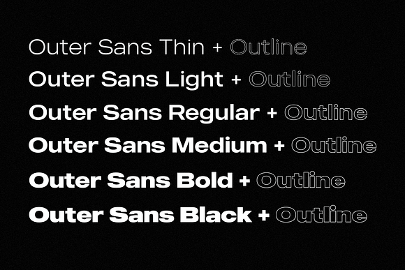 MADE Outer Sans | 85% Off in Outline Fonts - product preview 4