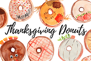 Thanksgiving food Donut Clipart