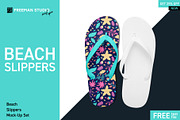 Beach Slippers Mock-Up Set