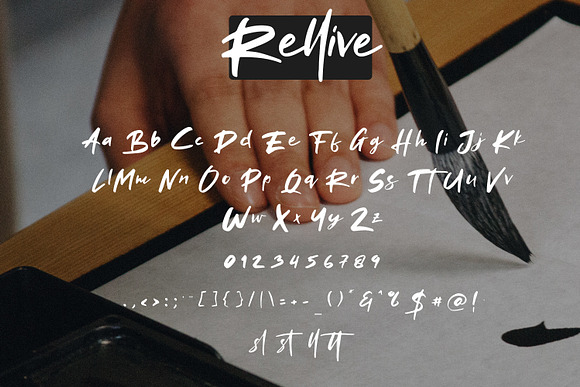 Rellive Brush Script Font in Script Fonts - product preview 5