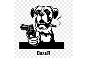 Boxer with guns - Boxer gangster